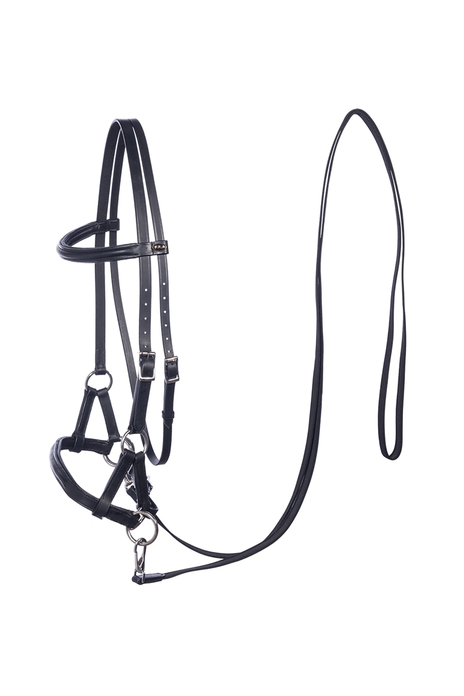 Pardoes Sidepull (System 3) Lær med Anti-skli Tøyler Black Mini