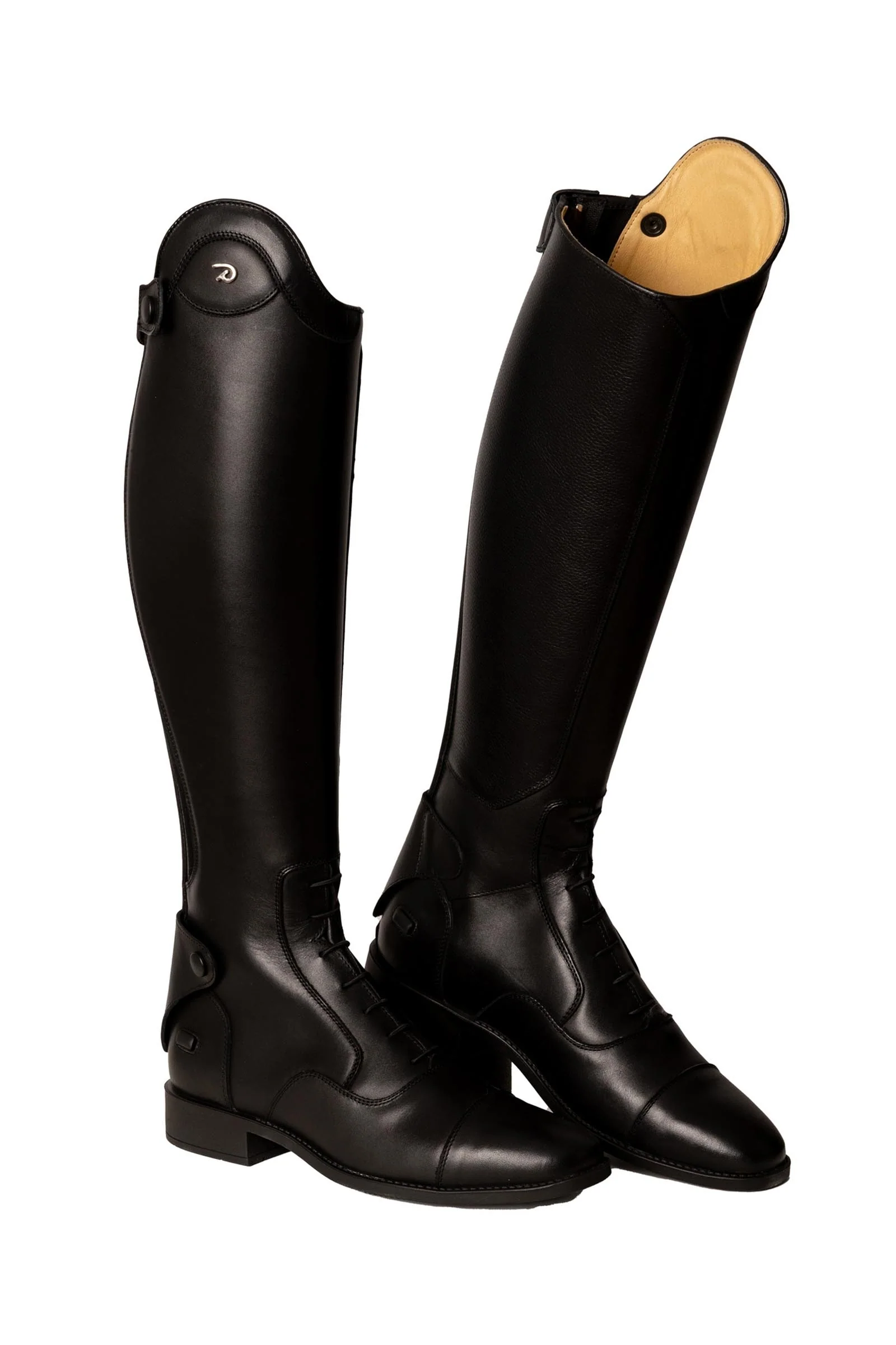 slim ridestøvler med snøring Black 40 Short Wide