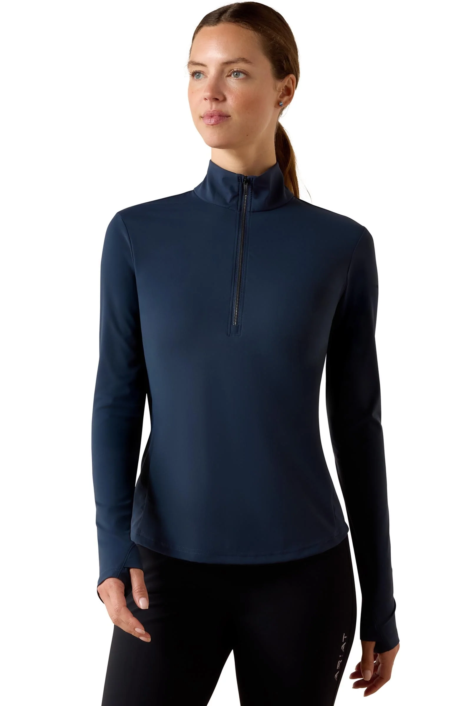 Dame SolVeil baselayer med 1/2 glidelås Navy Eclipse XL